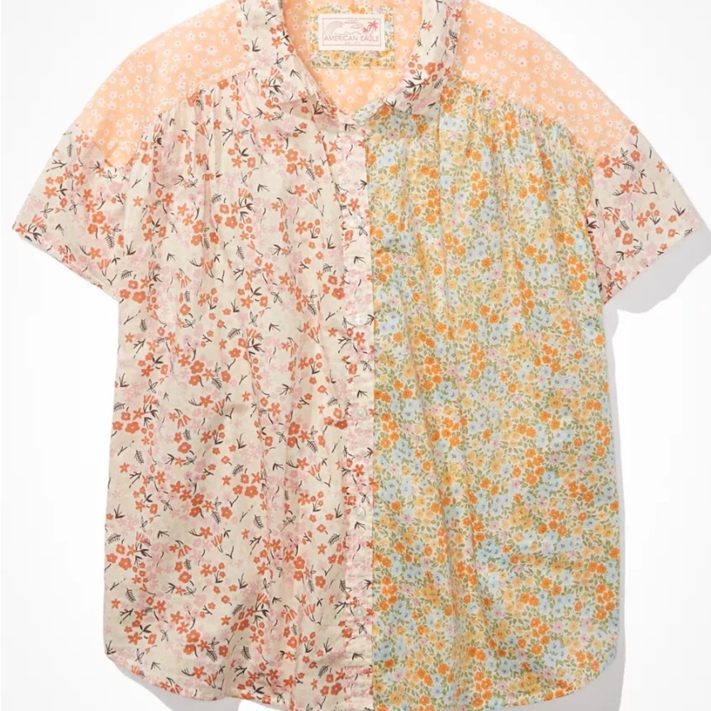 American Eagle Oversized Resort Shirt - Small